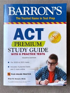 Barron's ACT Premium Study Guide 4th Ed 2020/21 2 Online & 4 book practice Tests